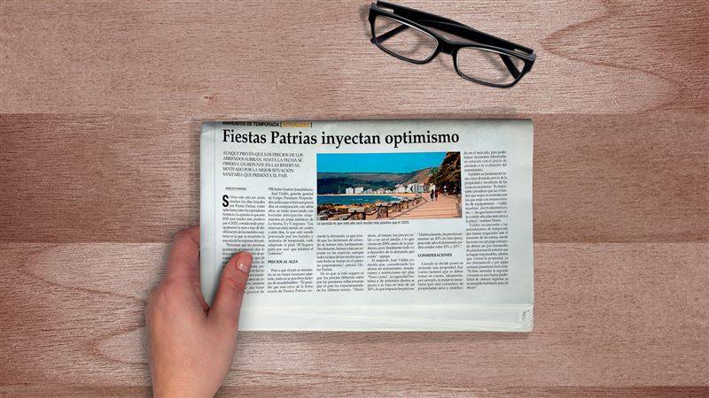 Diario a la mitad con noticia de Fiestas Patrias inyectan optimismo